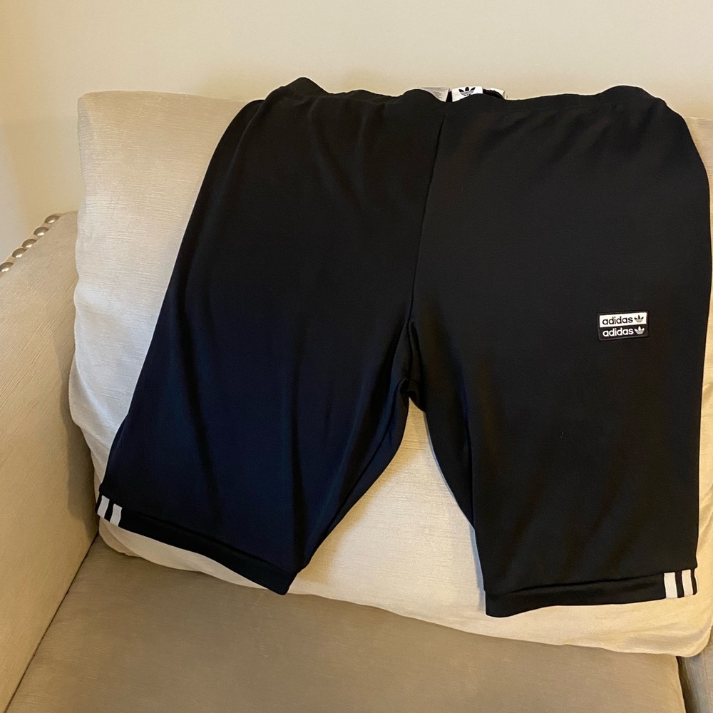 Adidas women’s  Black Athletic Shorts 22 inches